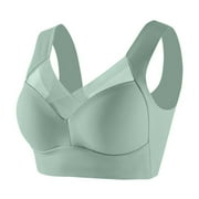 Meichang 2025, Seamless Push Up Bras for Older Women Wireless Posture Correcting Bra Large Bust Smoothing Beauty Back Bralette with Support Bra for Seniors